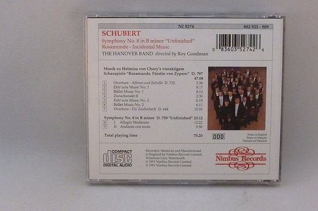 Schubert - Symphony no 8 / The Hanover band