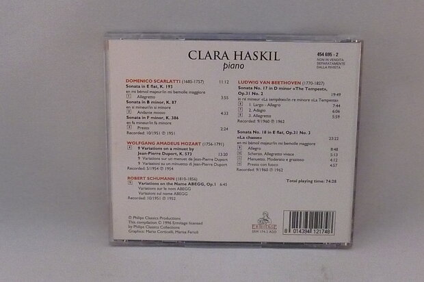 Clara Haskil - Scarlatti, Mozart, Schumann, Beethoven
