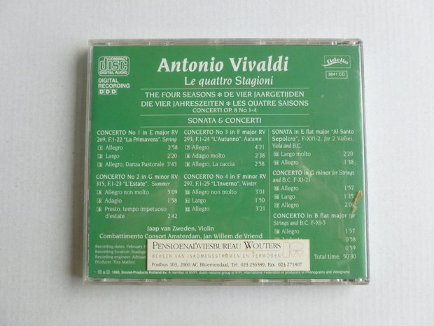 Vivaldi - De vier jaargetijden / Jaap van Zweden (fidelio)