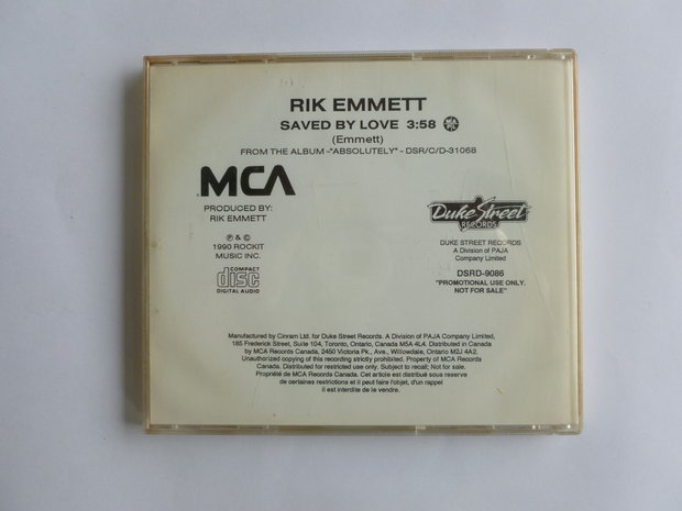 Rik Emmett - Saved by love (CD Single)