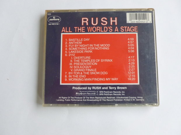 Rush - All the world's a Stage 