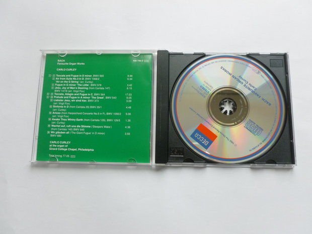 Bach - Favourite Organ Works / Carlo Curley