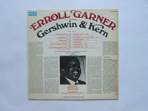 Erroll Garner ‎– Erroll Garner Plays Gershwin And Kern (LP)