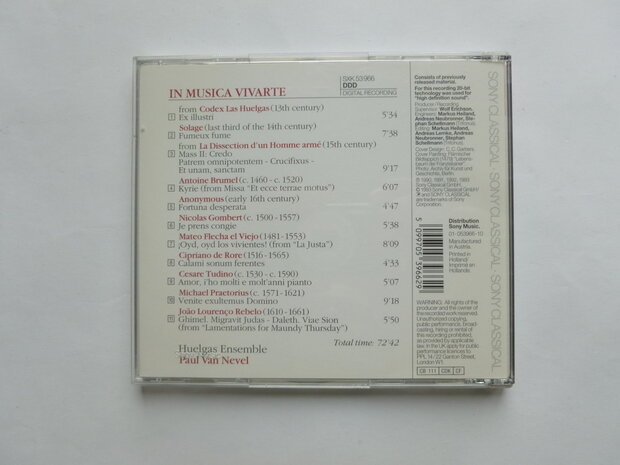 In Musica Vivarte - Huelgas Ensemble / Paul van Nevel