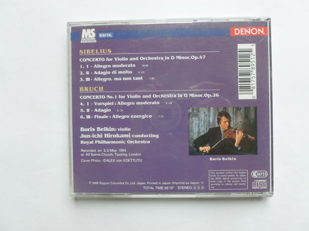 Sibelius & Bruch - Violin Concerto / Boris Belkin