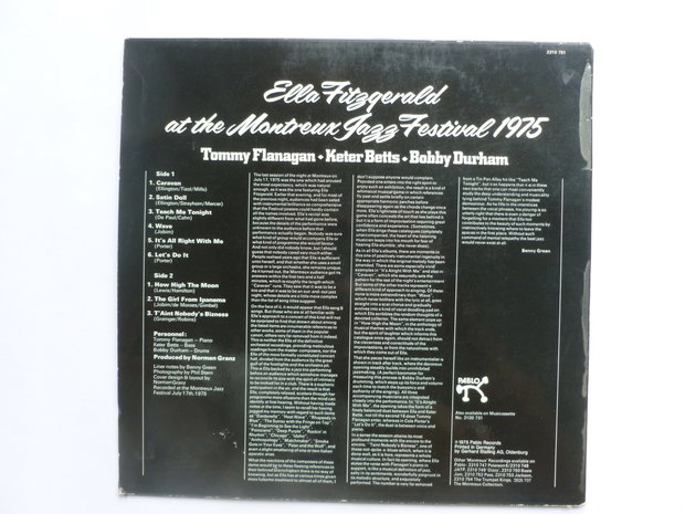 Ella Fitzgerald ‎– Ella Fitzgerald At The Montreux Jazz Festival 1975