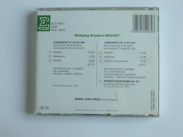 Mozart - Concertos pour piano nr 20 & 21 / Maria Joao Pires