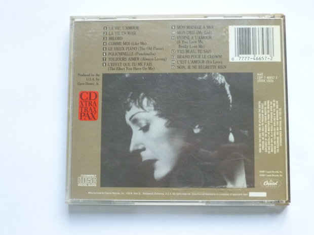 Edith Piaf ‎– The Very Best Of Edith Piaf (Immortal "Little Sparrow" Of France)