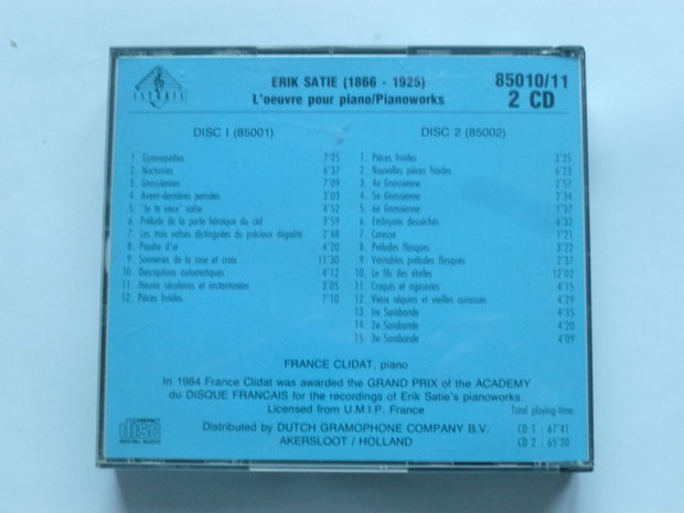 Erik Satie - Piano Works / France Clidat (2 CD)