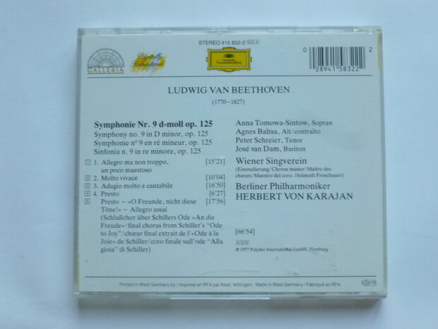 Beethoven - Symphonie nr. 9 / Herbert von Karajan