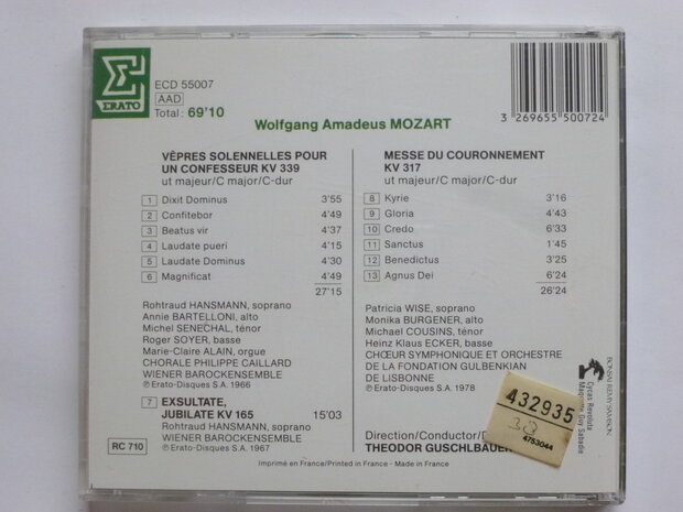 Mozart - Vepres Solennelles / Guschlbauer