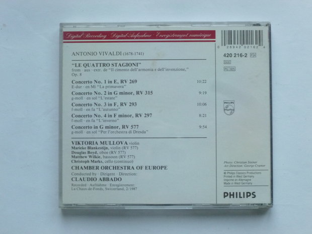 Vivaldi - Le Quattro Stagioni / Viktoria Mullova ,Claudio Abbado