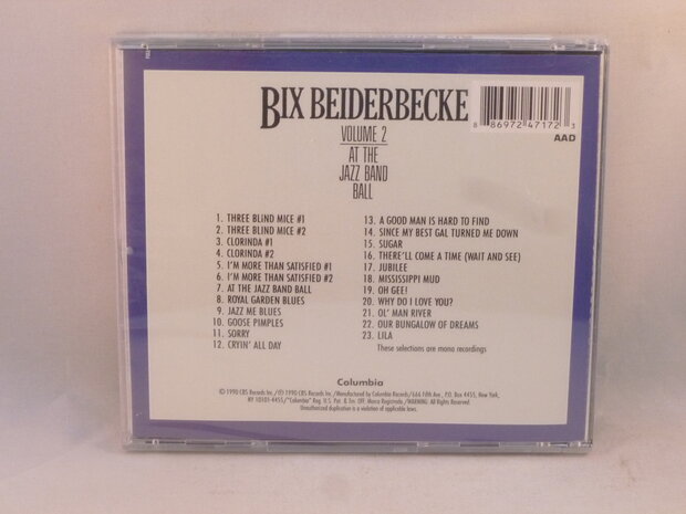 Bix Beiderbecke - Volume 2 / At the Jazz band ball (nieuw)