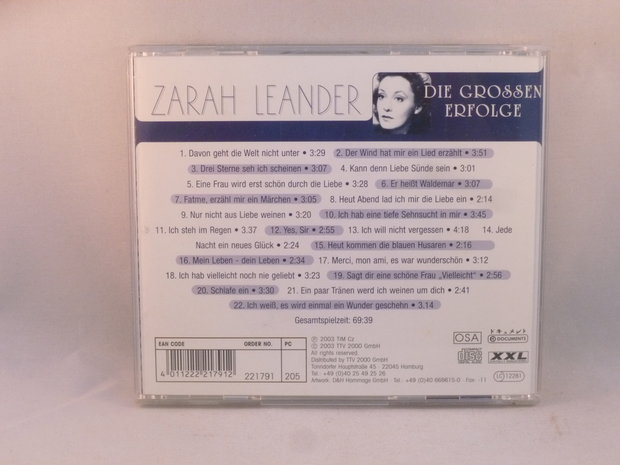 Zarah Leander - Die Grossen Erfolge