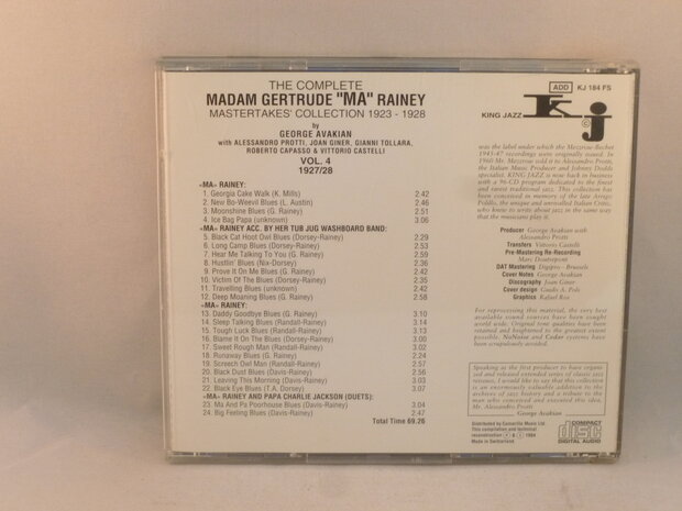 The Complete Madam Gertrude Ma Rainey mastertakes collection 1923-1928