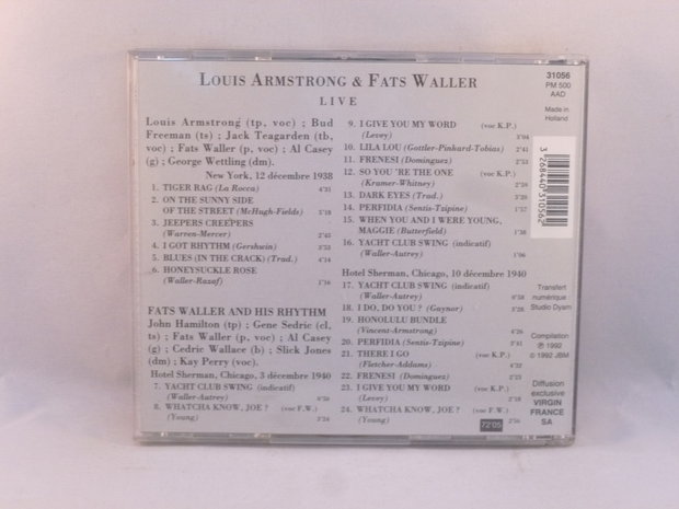 Louis Armstrong & Fats Waller ‎– Live 1938 / 1940