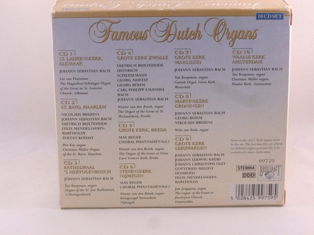 Famous Dutch Organs - Beroemde Nederlandse Orgels (10 CD)