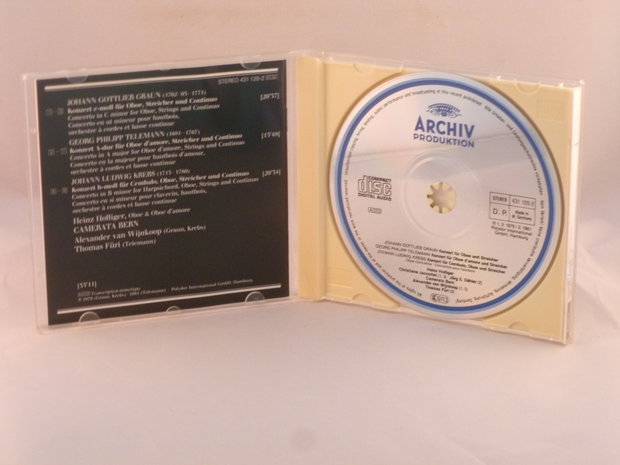 Graun , Telemann, Krebs - Oboenkonzerte / Heinz Holliger