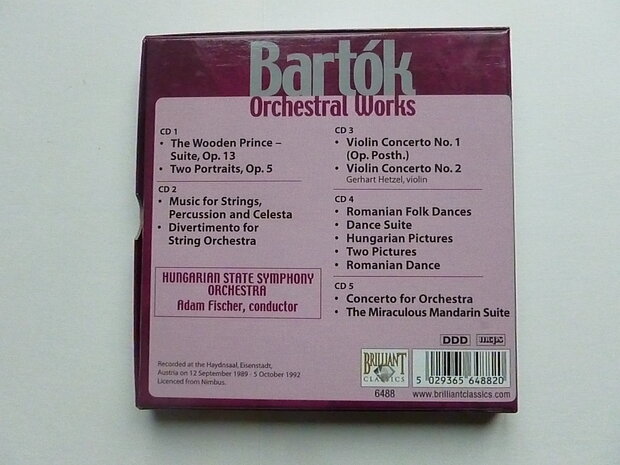 Bartok - Orchestral Works / Adam Fischer (5 CD)