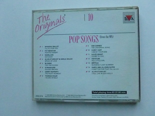 The Originals 10 - Popsongs from the 80's