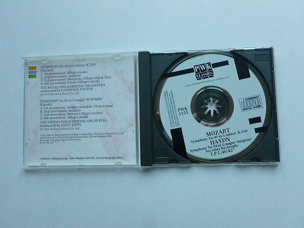 Mozart - symph. 40 / Haydn symph 94 - L. Foster / Josef Krips