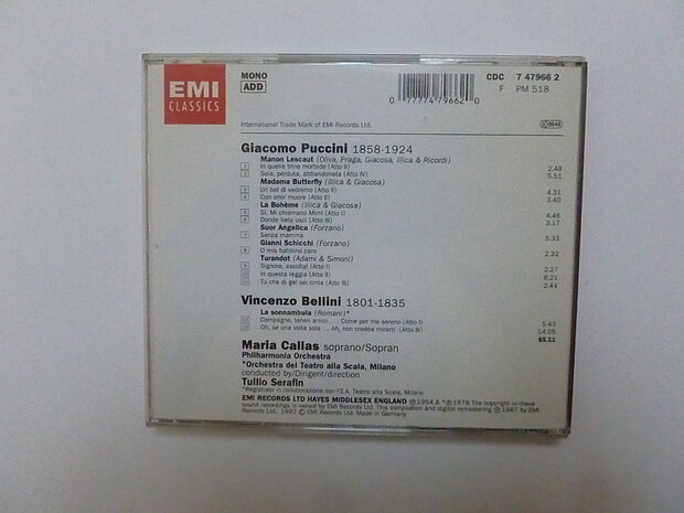 Maria Callas - Puccini & Bellini