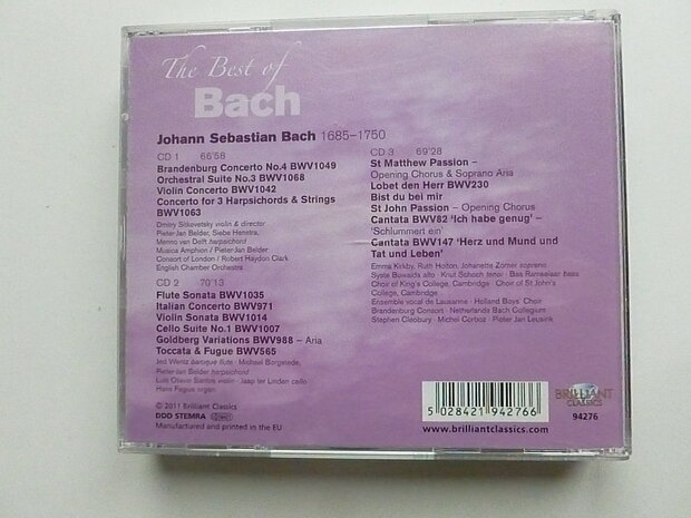 Bach - The best of J.S. Bach (3 CD)
