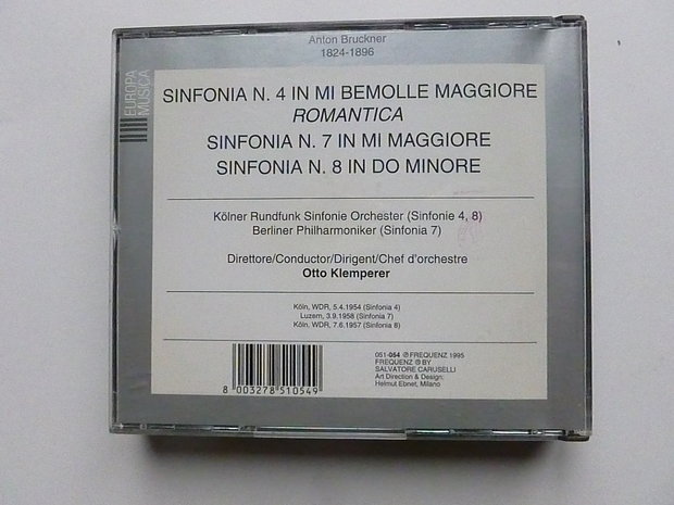 Bruckner - Sinfonia 4,7 & 8 / Otto Klemperer (3 CD)