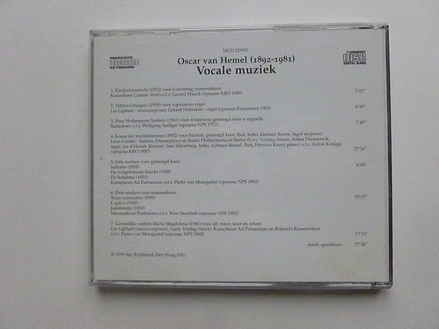 Oscar van Hemel - Vocale muziek