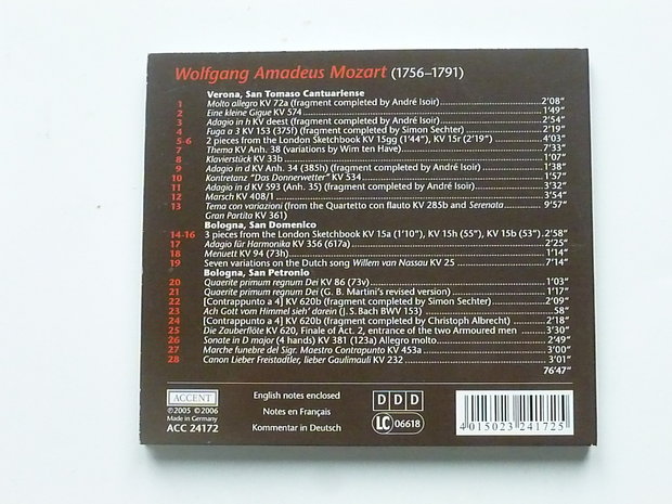 Mozart - on Italian Organs / Liuwe Tamminga