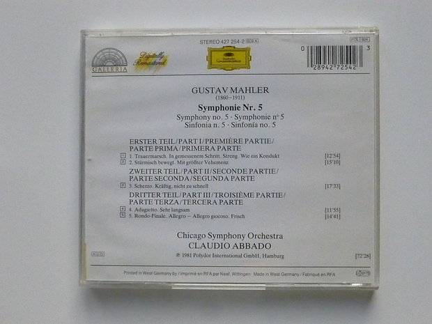 Mahler - Symphonie nr. 5 / Abbado
