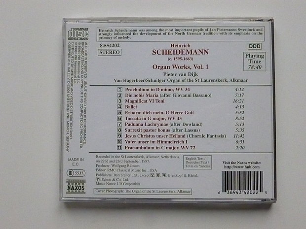 H. Scheidemann - Organ Works vol. 1 - Pieter van Dijk