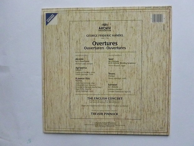 Handel  - Overtures / Trevor Pinnock (LP)