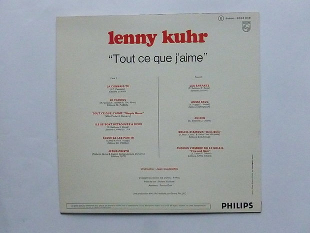 Lenny Kuhr - Tout ce que j' aime (LP)