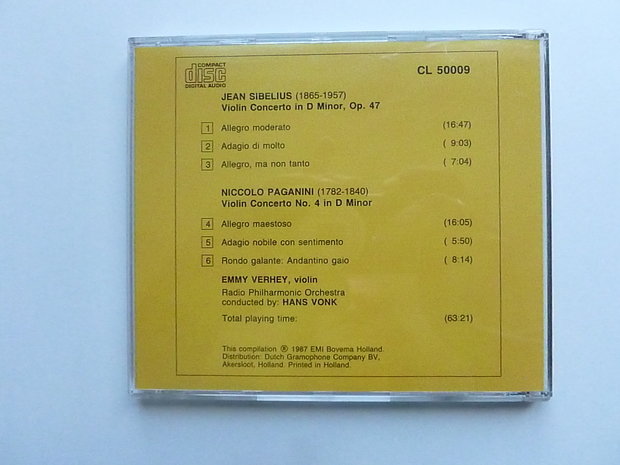 Emmy Verhey - Paganini, Sibelius / Hans Vonk