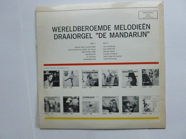 12 Wereld Beroemde Melodieen - Draaiorgel De Mandarijn (LP)