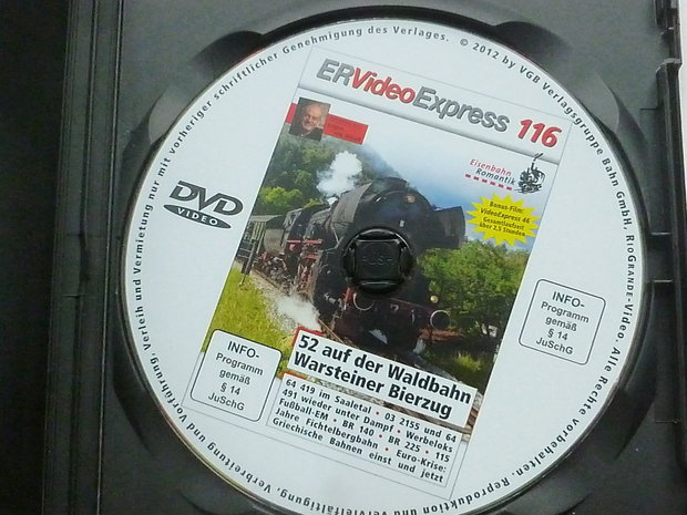 ER Video Express 116 /52 auf der Waldbahn Warsteiner Bierzug (DVD)