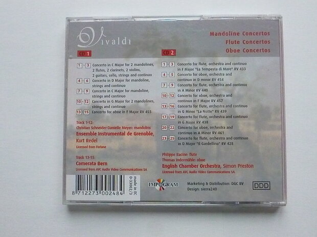 Vivaldi - Mandoline concertos / Simon Preston (2 CD)