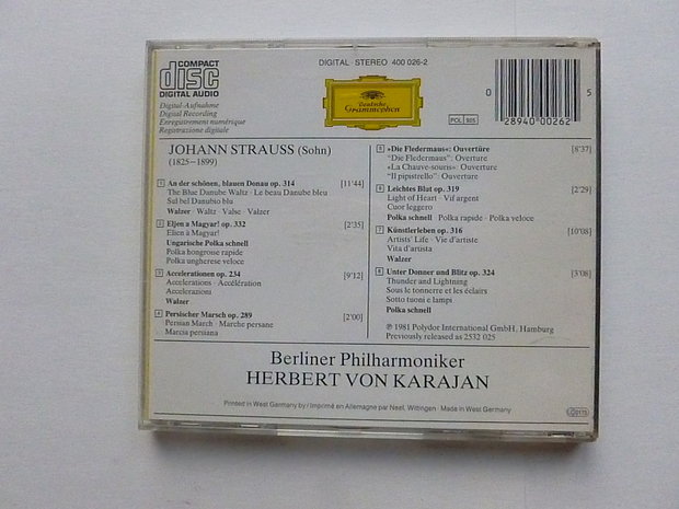 Johann Strauss - An der schönen blauen donau / Karajan