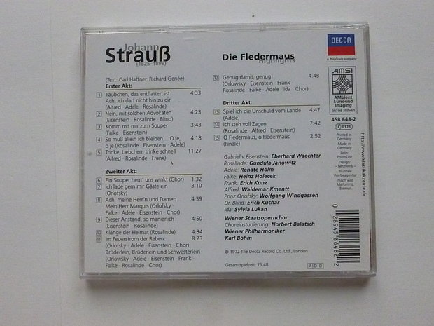 Johann Strauss - Die Fledermaus / Karl Bohm