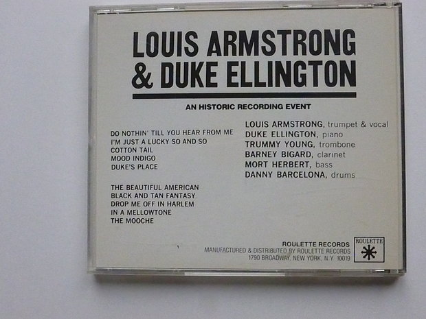 Louis Armstrong & Duke Ellington - Historic recording event