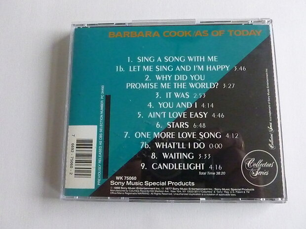 Barbara Cook - As of today