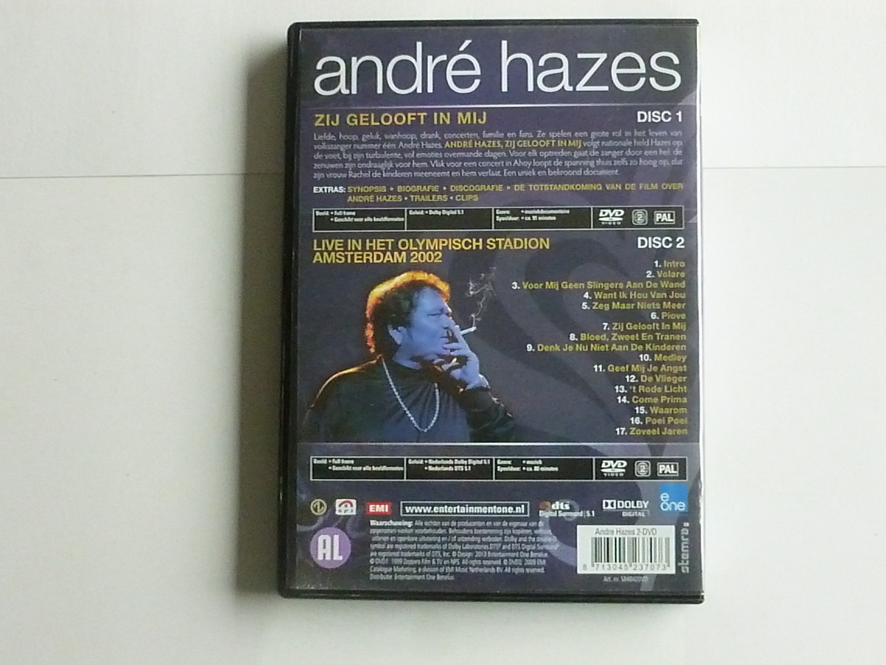 uitroepen Kind Adverteerder Andre Hazes - Zij gelooft in mij / Live in Amsterdam (2 DVD) - Tweedehands  CD
