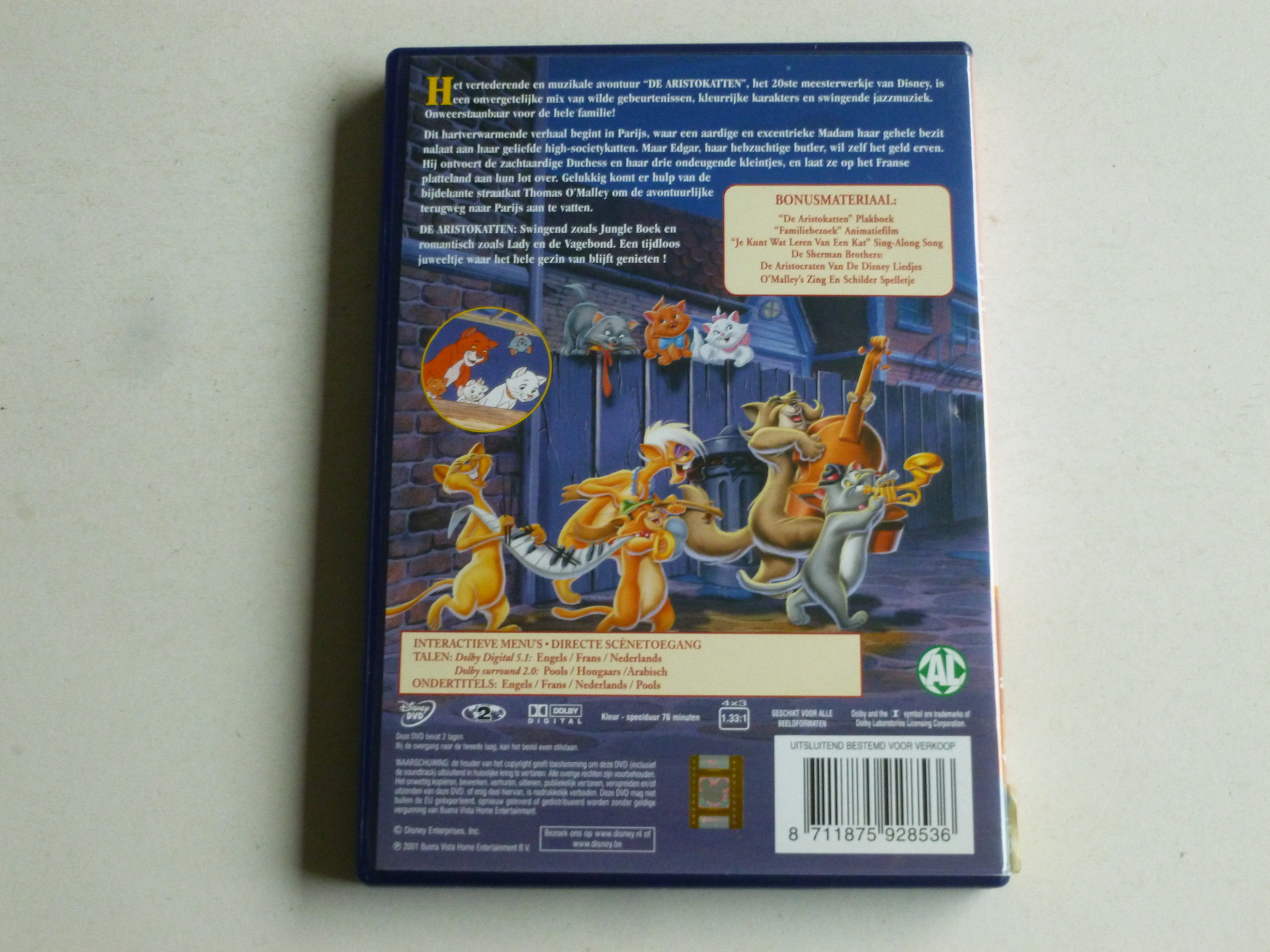 Onderdrukker Scenario boog Disney - De Aristokatten (DVD) - Tweedehands CD
