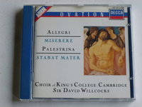 Allegri - Miserere, Palestrina - Stabat Mater / Sir David Willcocks